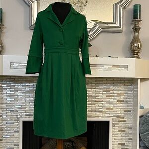 Vintage Chadwick’s Elegant Green Women's side zip Dress 10